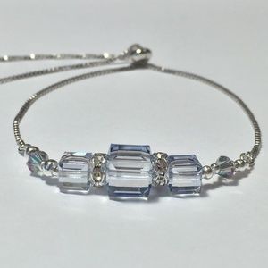 Crystal Bolo Bracelet - Azure Ice